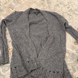 Eileen Fisher Charcoal Open-Front Cardigan